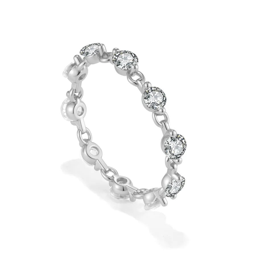 18K Gold Plated 925 Sterling Silver Classy Ring - Amanda