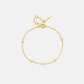 18K Gold Plated 925 Sterling Silver Stationary Bracelet - Amina
