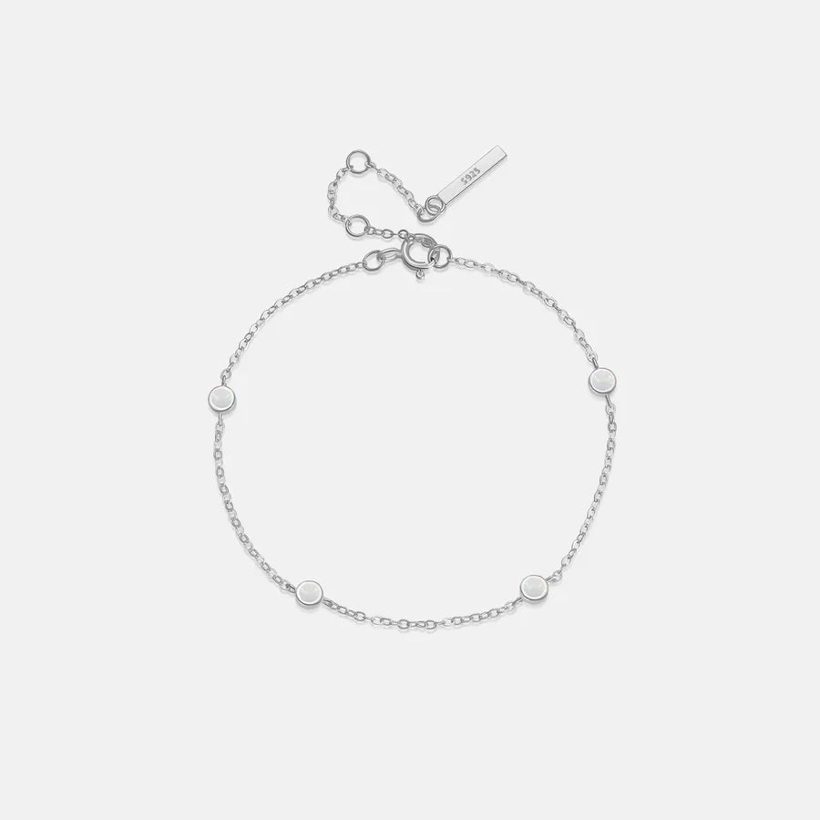 18K Gold Plated 925 Sterling Silver Stationary Bracelet - Amina