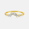 18K Gold Plated 925 Sterling Silver Irregular Chevron Ring - Anne