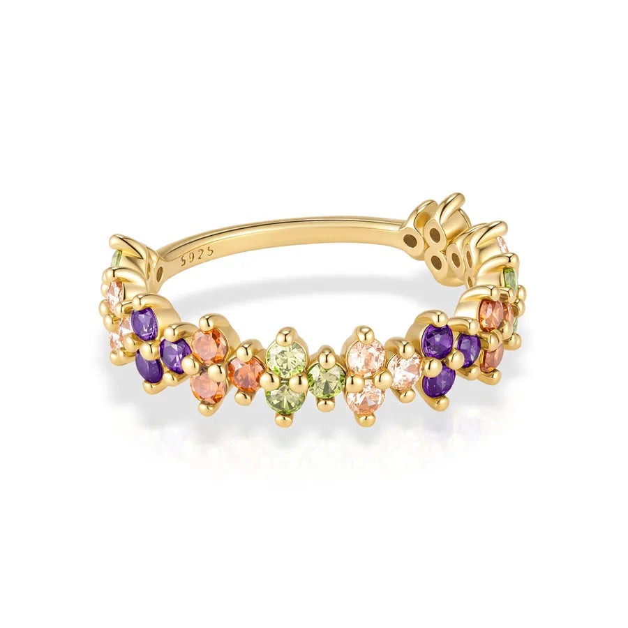 18K Gold Plated 925 Sterling Silver Statement Ring - Audrey