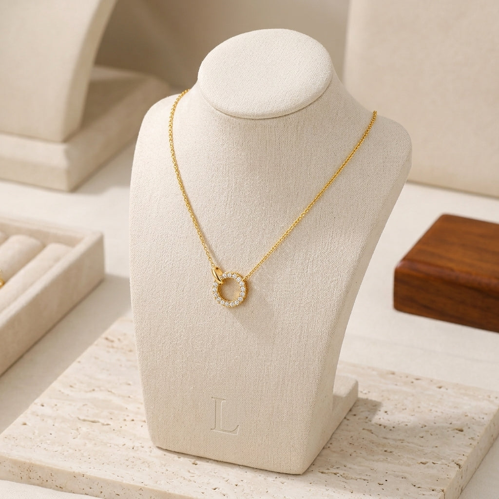 18K Gold Plated 925 Sterling Silver Lariat Necklace - Aurora