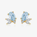 18K Gold Plated 925 Sterling Silver Oval Stud Earrings - Avery