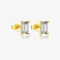 18K Gold Plated 925 Sterling Silver Baguette Studs - Brielle