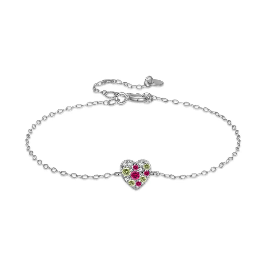 18K Gold Plated 925 Sterling Silver Heart Bracelet - Camila