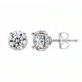 14K Gold Plated 925 Sterling Silver Micro-pave Halo Studs - Camille