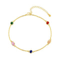 18K Gold Plated 925 Sterling Silver Multi-colored Bracelet - Casey