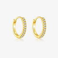 18K Gold Plated 925 Sterling Silver Classic Huggies - Claire