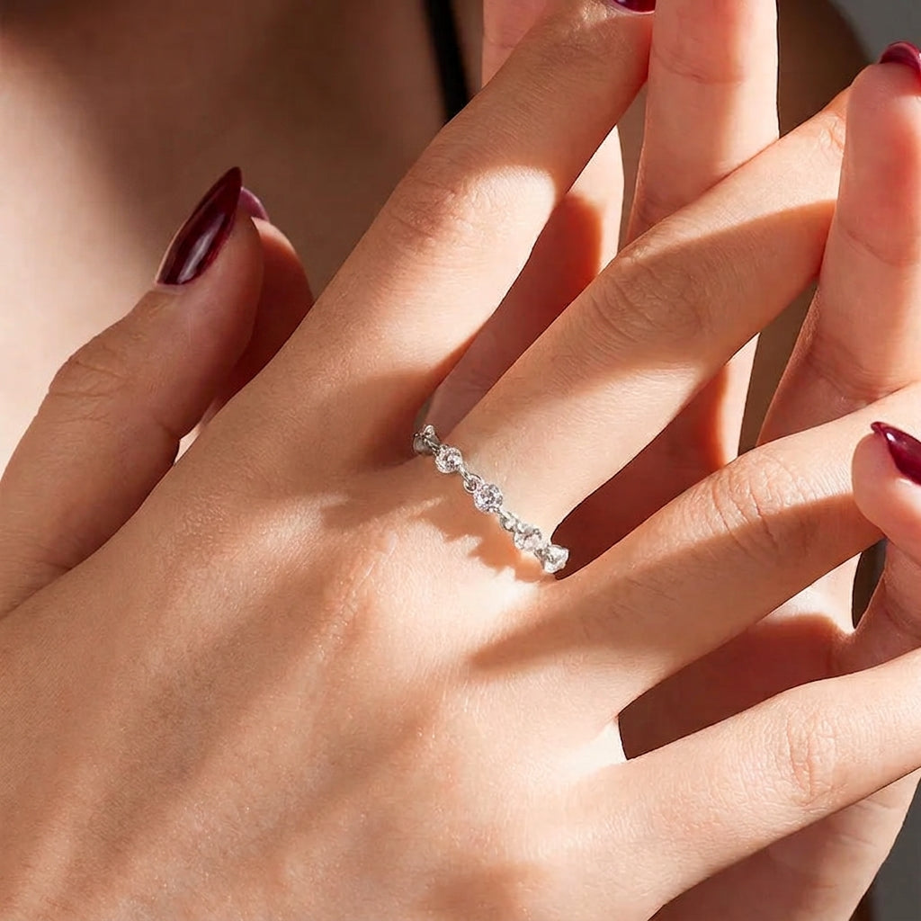 18K Gold Plated 925 Sterling Silver Classy Ring - Amanda