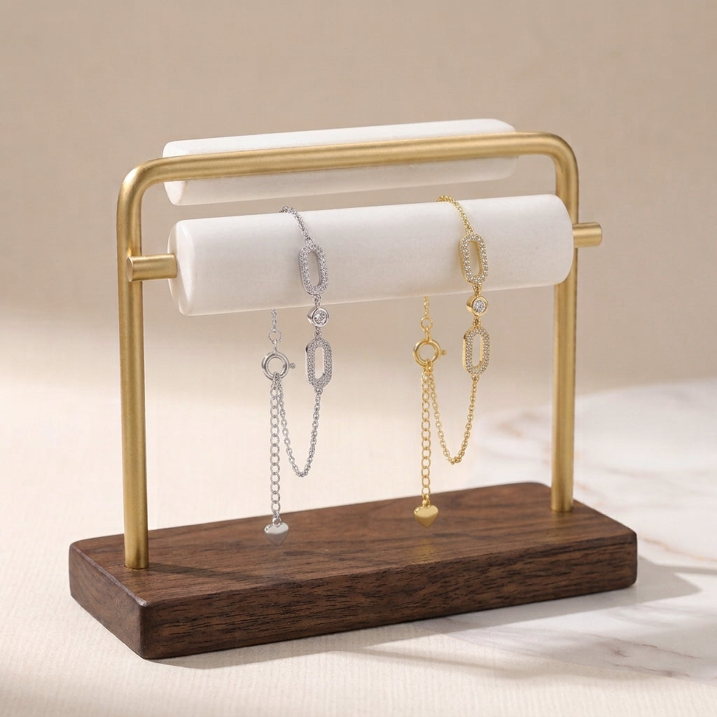 18K Gold Plated 925 Sterling Silver Link Bracelet - Simone