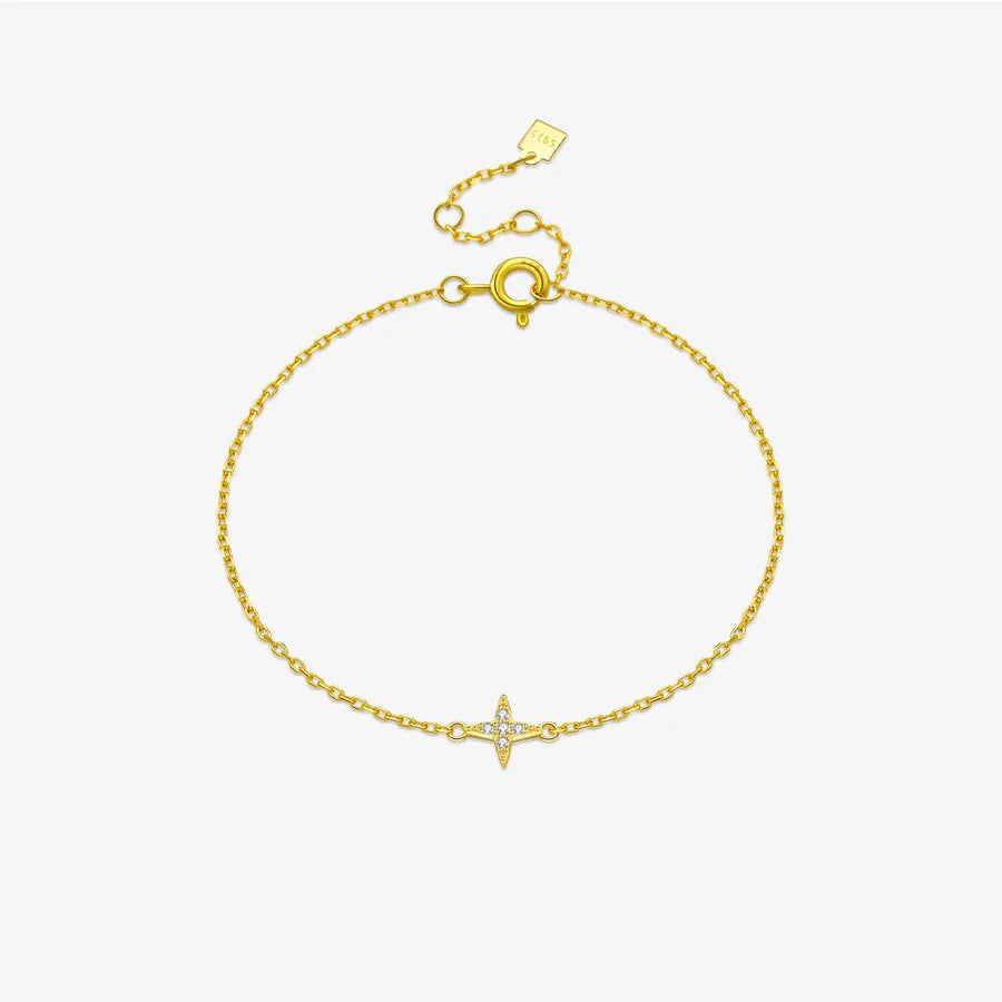18K Gold Plated 925 Sterling Silver Starburst Bracelet - Destiny