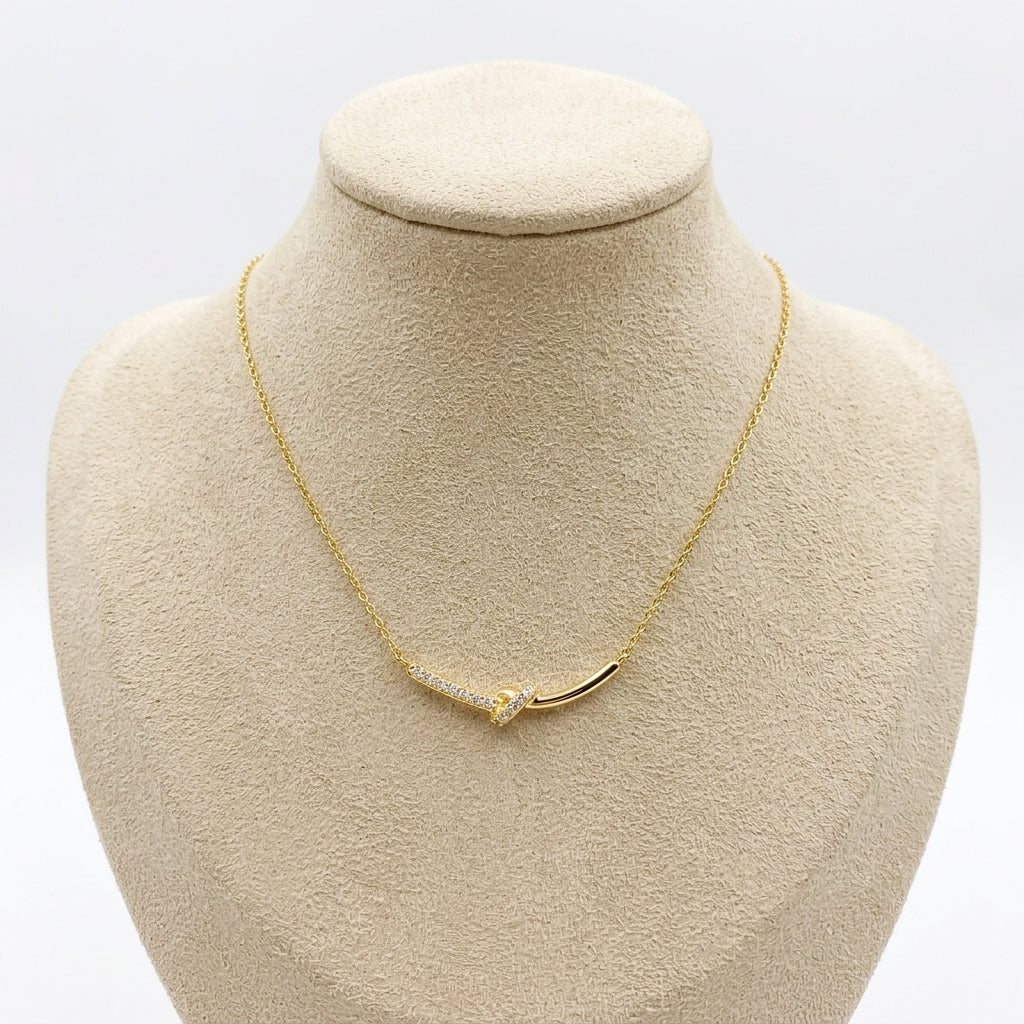 18K Gold Plated 925 Sterling Silver Knot Necklace - Esme
