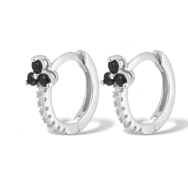 18K Gold Plated 925 Sterling Silver Three-stone Cluster Earrings - Florence