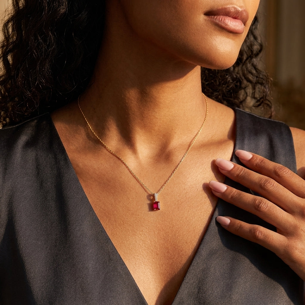 18K Gold Plated 925 Sterling Silver Vertical Trilogy Necklace - Athena