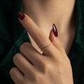 18K Gold Plated 925 Sterling Silver Eternity Band Ring - Harmony