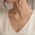 18K Gold Plated 925 Sterling Silver Lock Necklace - Isla