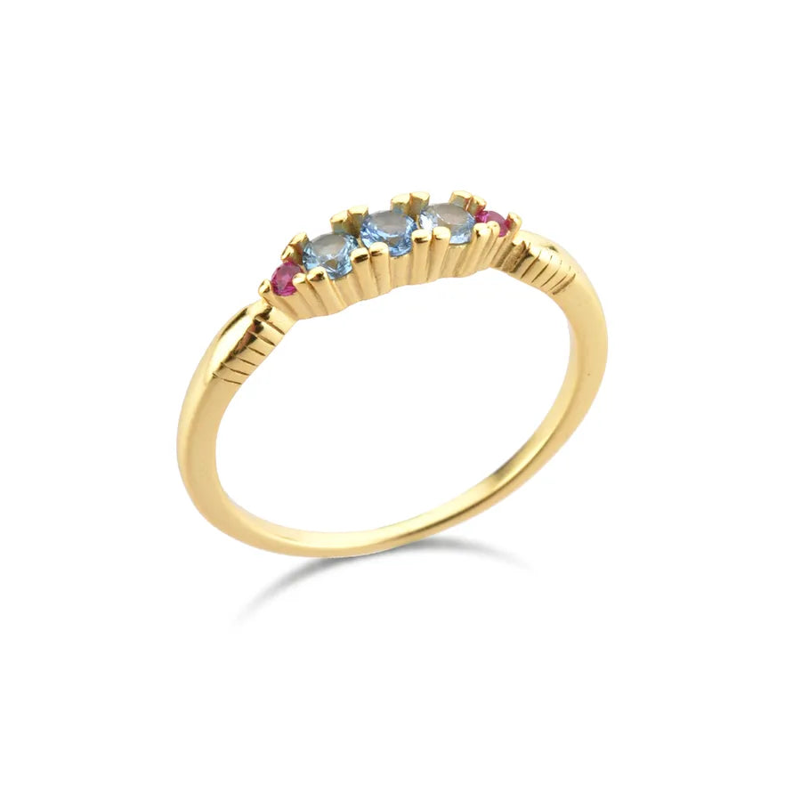 18K Gold Plated 925 Sterling Silver Cluster Ring - Kyle