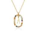 18K Gold Plated 925 Sterling Silver Initial Pendant Necklace - Lilah