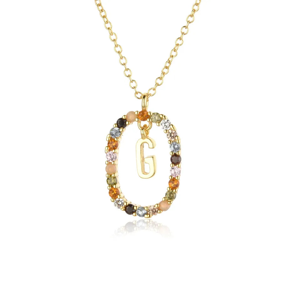 18K Gold Plated 925 Sterling Silver Initial Pendant Necklace - Lilah