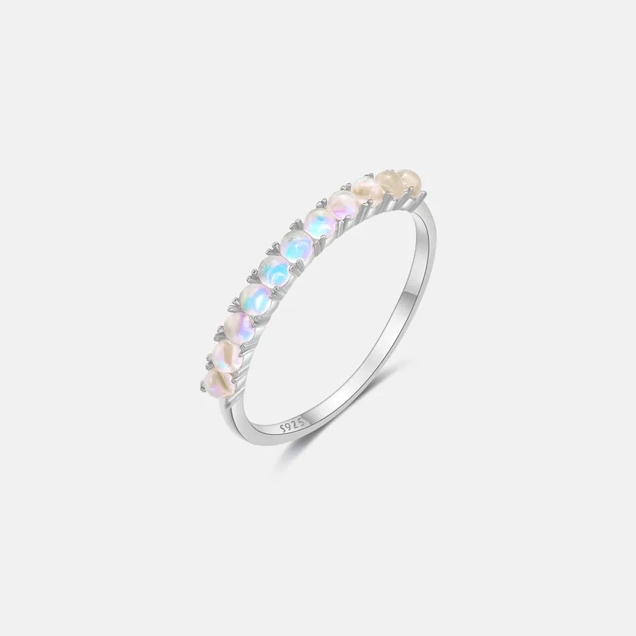 18K Gold Plated 925 Sterling Silver Opal Ring - London