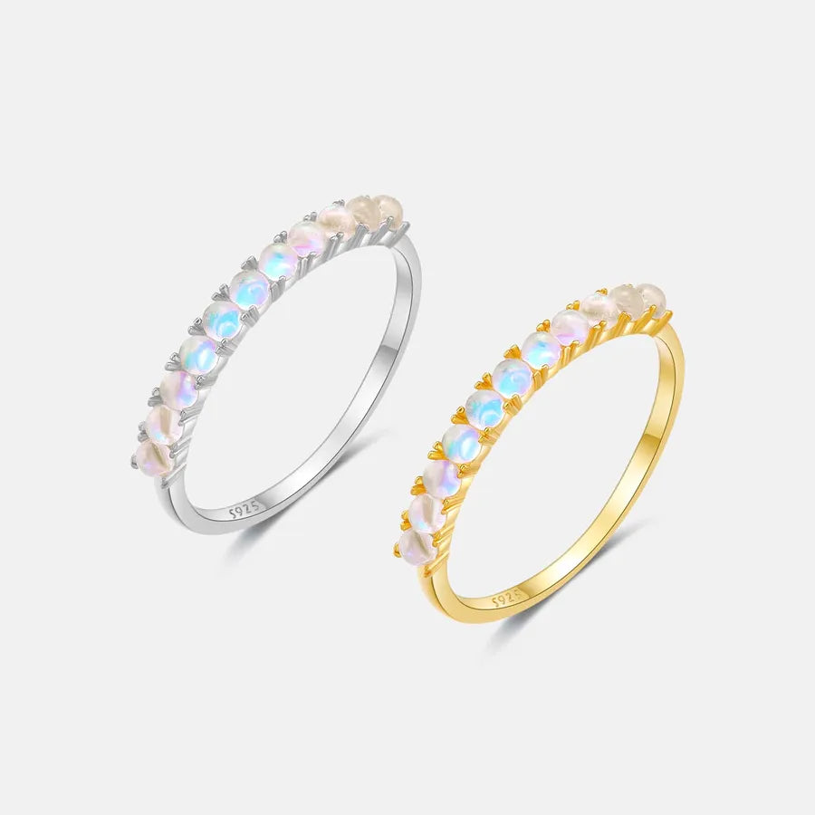 18K Gold Plated 925 Sterling Silver Opal Ring - London