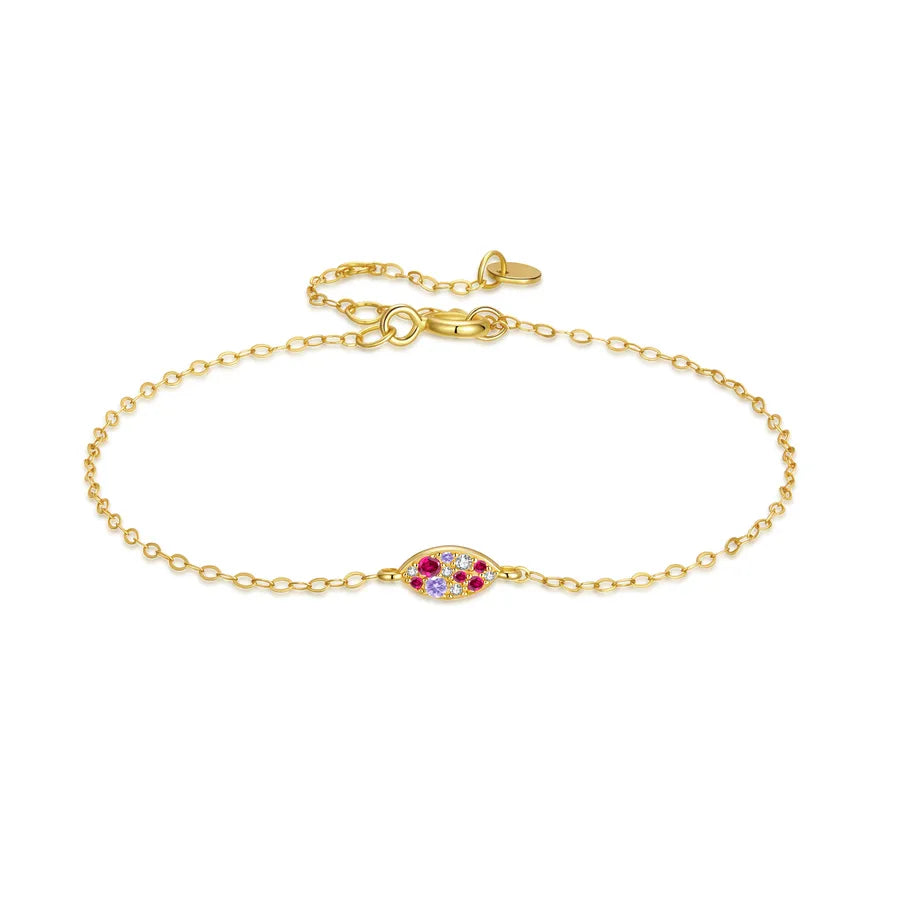 18K Gold Plated 925 Sterling Silver Marquise-shaped Bracelet - Maya