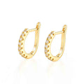 18K Gold Plated 925 Sterling Silver Classic Huggies Earrings - Mila