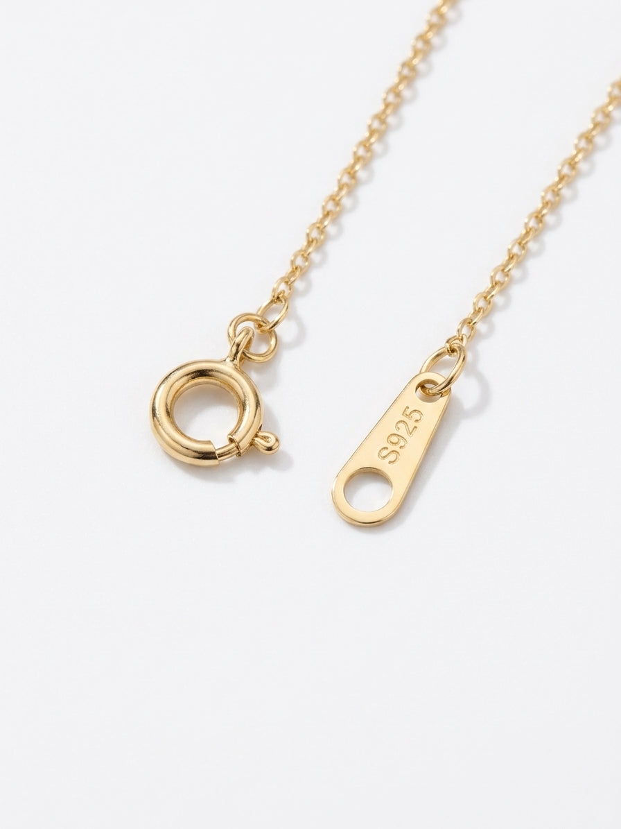 18K Gold Plated 925 Sterling Silver Charms Bracelet - Monica