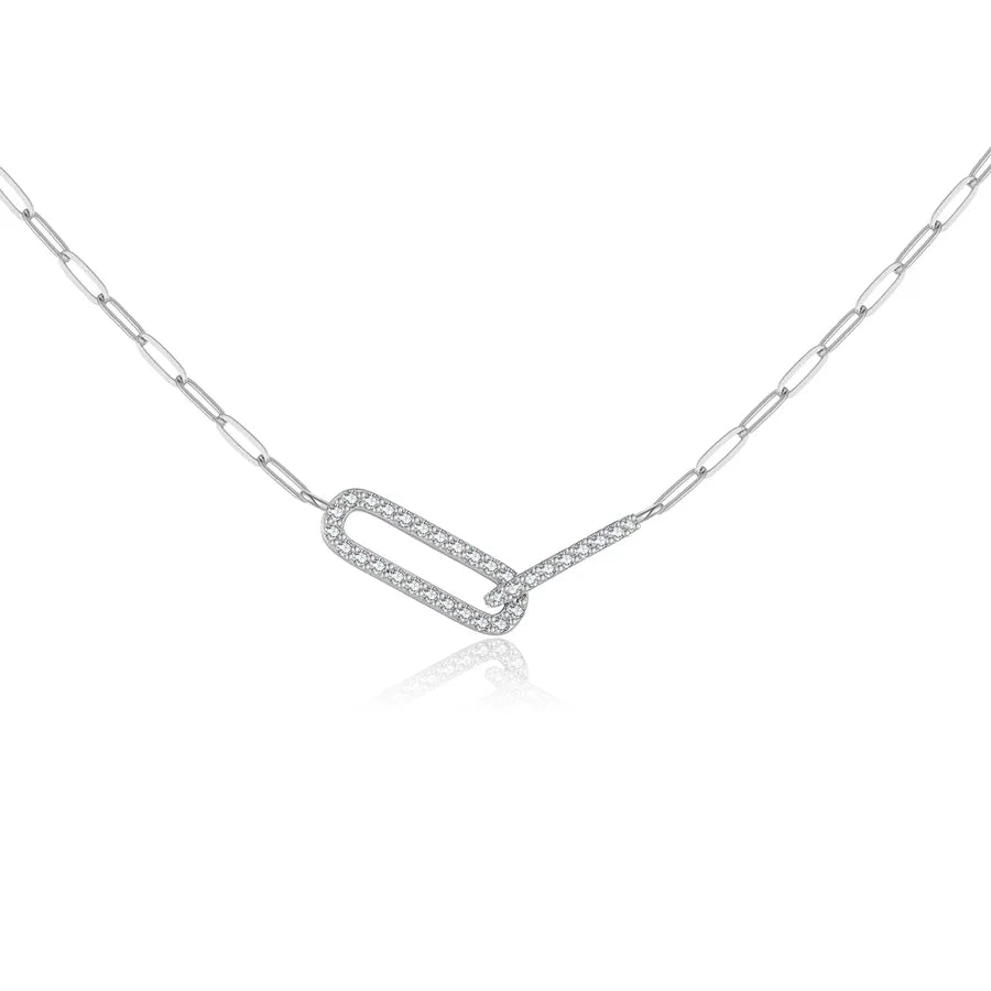 18K Gold Plated 925 Sterling Paperclip Neclace - Nikita