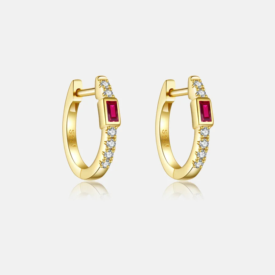 18K Gold Plated 925 Sterling Silver Multi-shaped Hoops - Noelia
