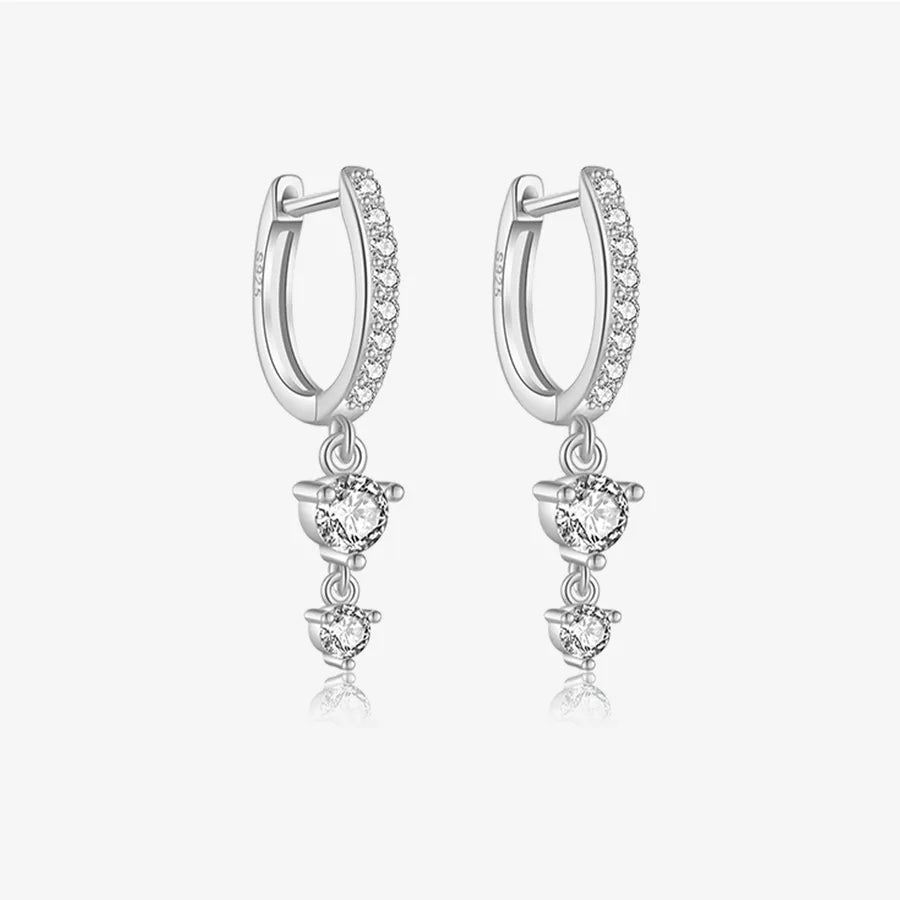 18K Gold Plated 925 Sterling Silver  Multi-stone Hoops - Ophelia