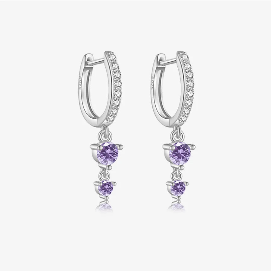 18K Gold Plated 925 Sterling Silver  Multi-stone Hoops - Ophelia