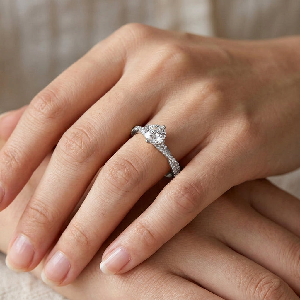 18K Gold Plated 925 Sterling Silver Promise Ring - Margot