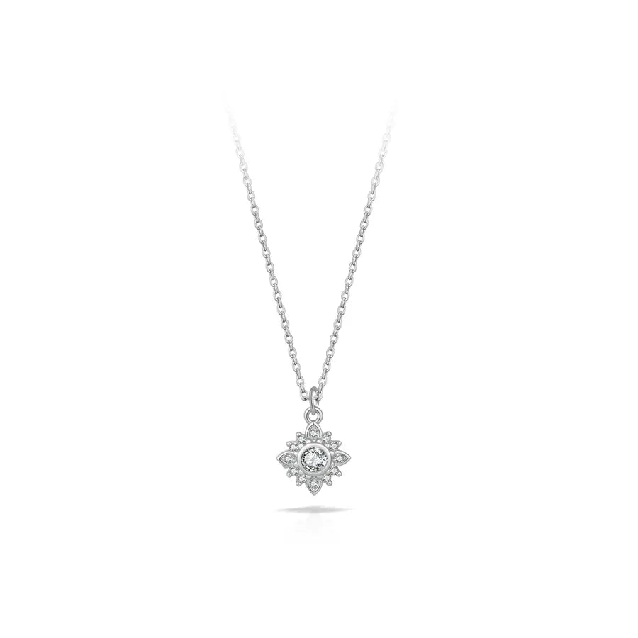 18K Gold Plated 925 Sterling Silver Sunburst Necklace - Sunny