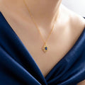 18K Gold Plated 925 Sterling Silver Lace Necklace - Victoria
