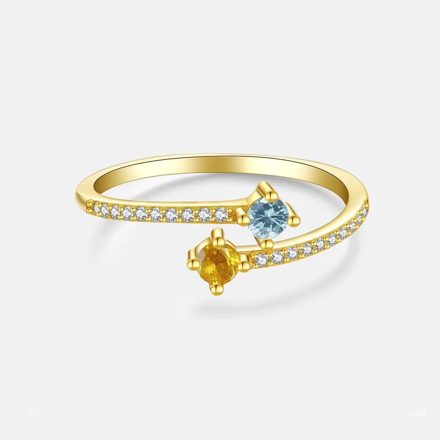 18K Gold Plated 925 Sterling Silver Open Ring - Vivian