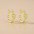 18K Gold Plated 925 Sterling Silver Bubble-silhouette Huggie - Harper